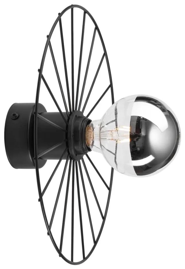 Kinkiet MONTANA 1xE27/15W/230V śr. 30 cm czarny