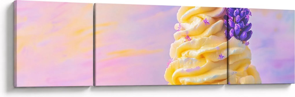 Obraz - Lody z lawendą (170x50 cm)