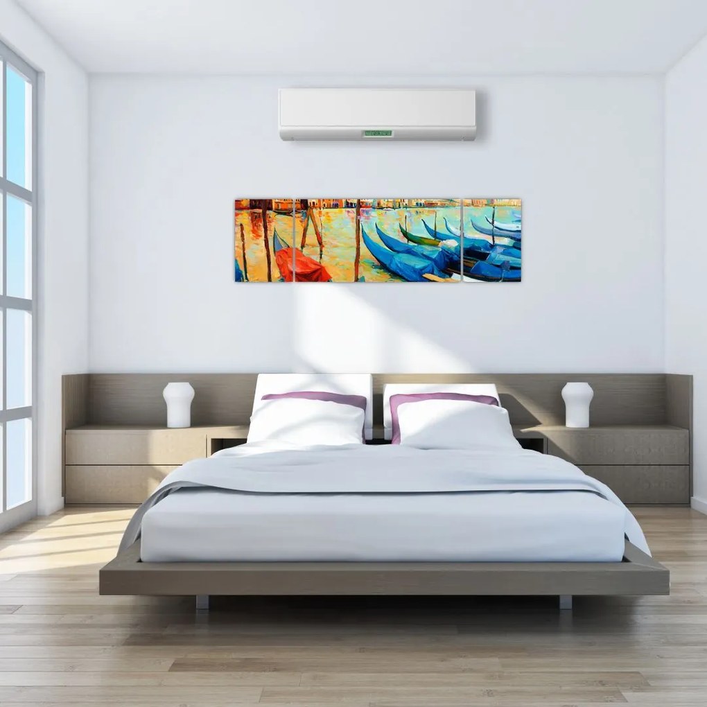 Obraz - Port w Wenecji (170x50 cm)