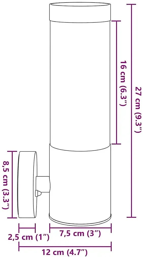 Zestaw srebrnych kinkietów zewnętrznych F018-SelivoS9-P29