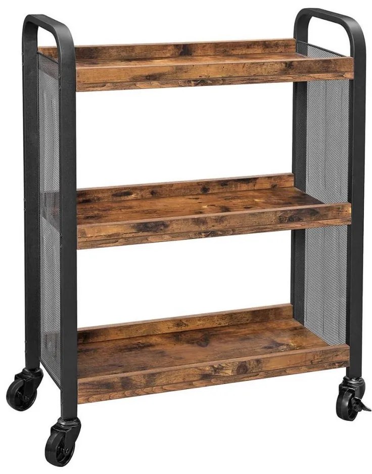 Stolik do serwowania MARGE brązowy/czarny