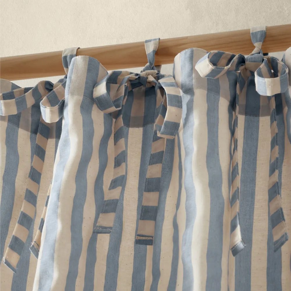 Niebieska firanka 140x229 cm Zanzibar Stripe – Pineapple Elephant