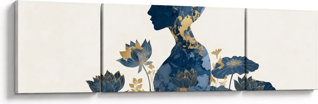 Obraz - Marmurowy profil kobiety (170x50 cm)