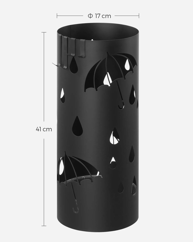 Stojak na parasole TORBA metalowy, czarny