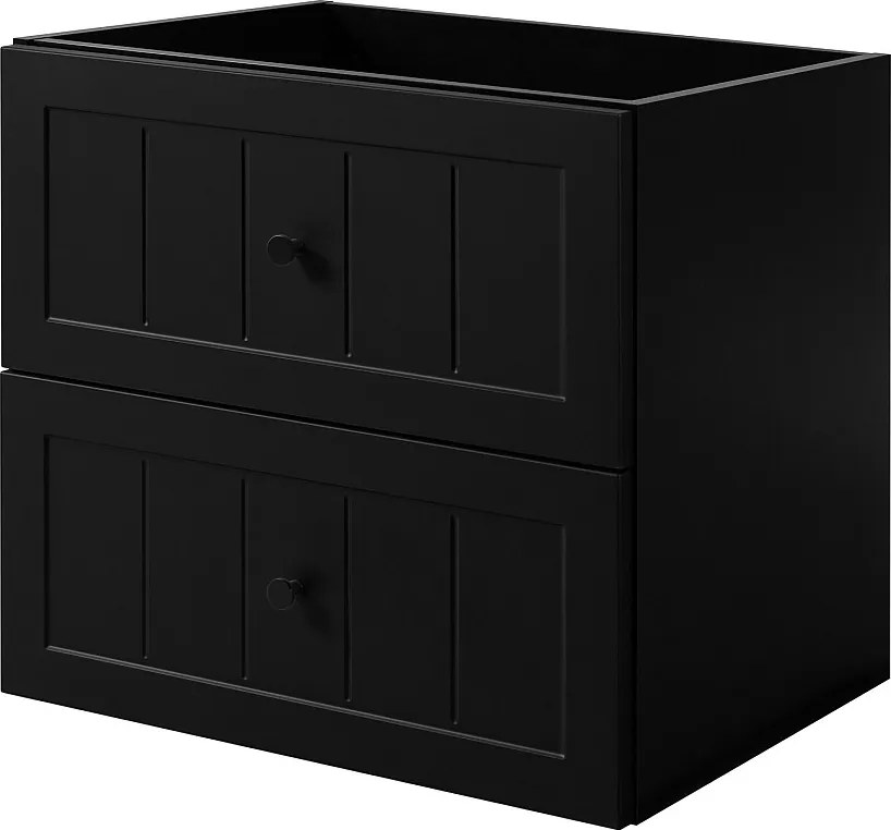 Szafka podumywalkowa w stylu klasycznym, czarna, 60 x 57 x 46 cm