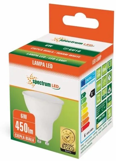 Żarówka LED Ciepła GU10 230V 6W 13265