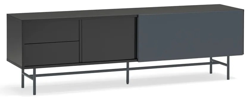 Czarno-antracytowa szafka pod TV 180x56 cm Nube – Teulat