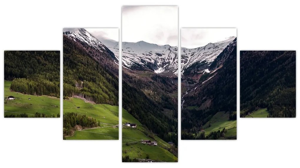 Obraz - Dolina pod górami (125x70 cm)