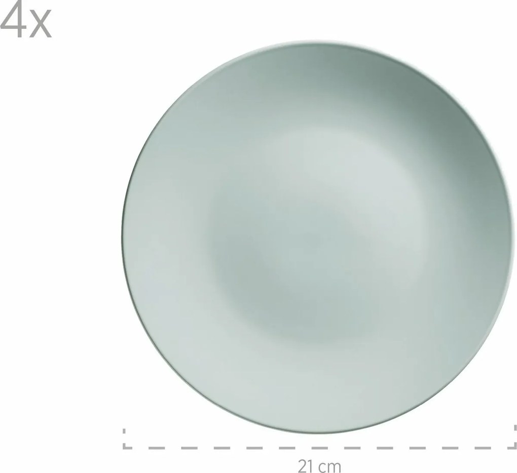 Mäser Zestaw naczyń stołowych 16 szt. PASTEL SELECTION – mentolowy