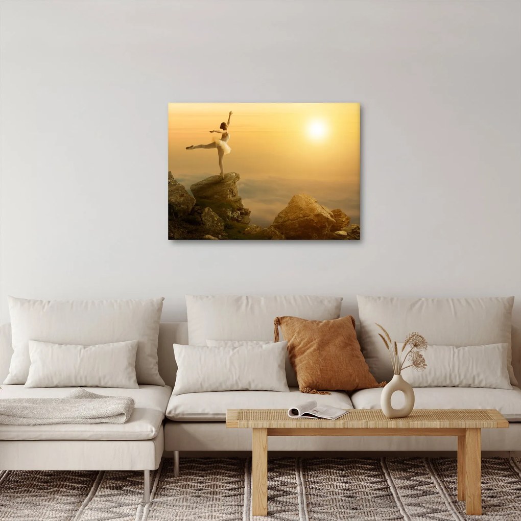 Obraz - Baletnica na skale (70x50 cm)