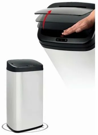 Brilanz Bezdotykový odpadkový koš Senzo 50 l,hranatý, nerez