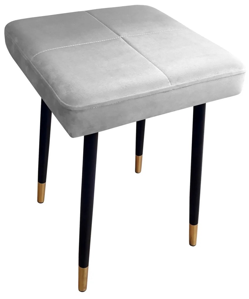 Taboret MAX MG39 jasny szary podstawa czarna/złota