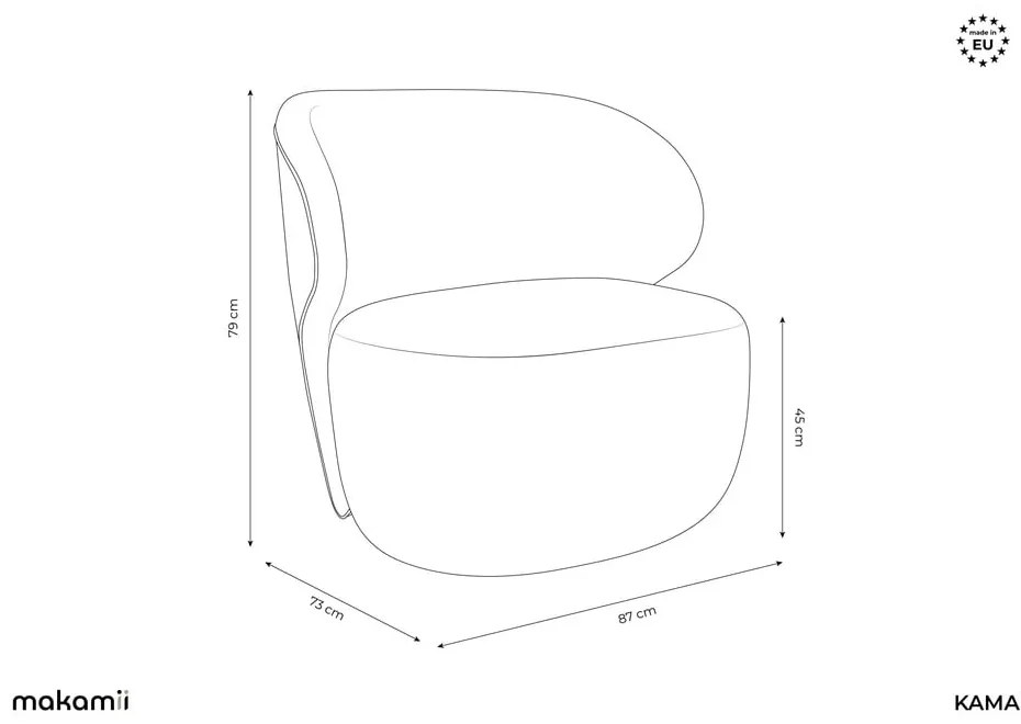 Beżowy fotel Kama – Makamii