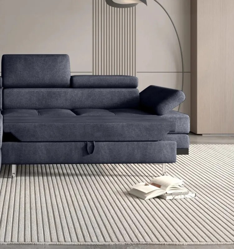 Narożnik EMPORIO L Lewostronny z funkcją spania Lewostronny w ktaninie SERENO 695 WERSAL