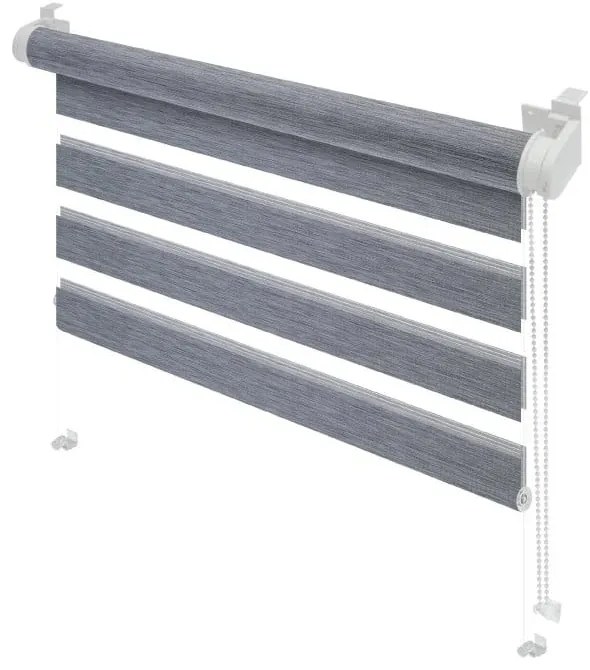 Szara roleta dzień i noc 97x150 cm Zebra Natur – Gardinia