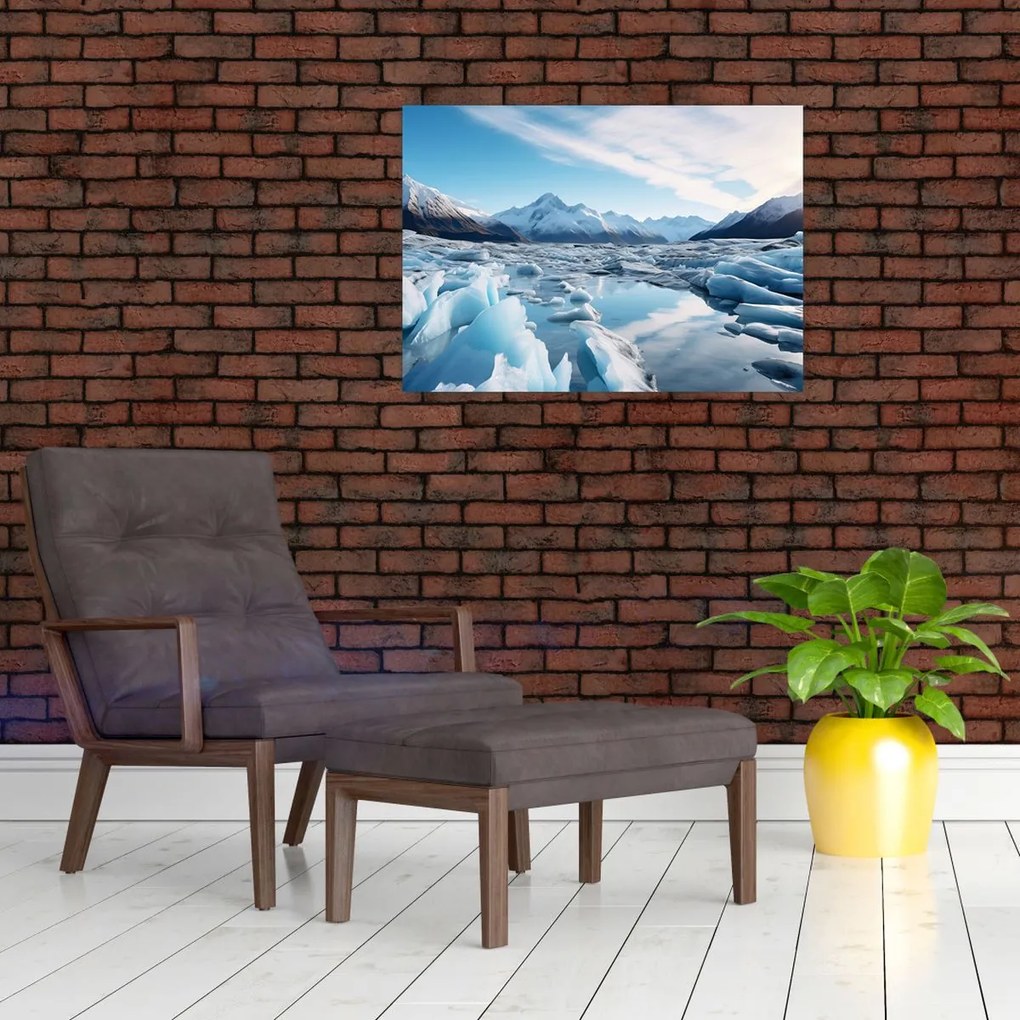 Obraz na szkle - Formacje lodowcowe (70x50 cm)
