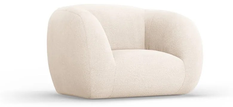 Kremowy fotel z materiału bouclé Essen – Cosmopolitan Design