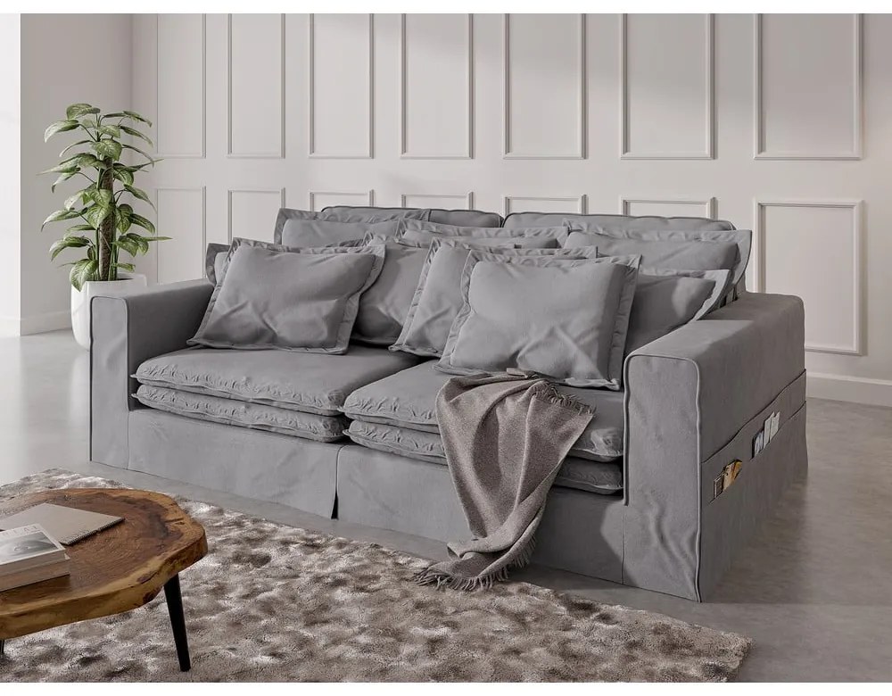 Jasnoszara sofa 236 cm Nora – Ropez