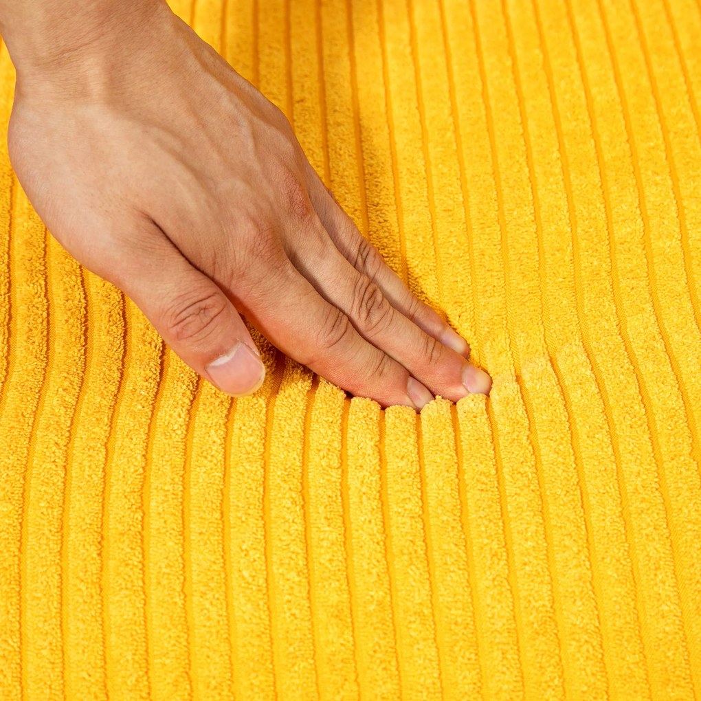 HOMCOM Sofa dwuosobowa, elegancki skandynawski design, solidna rama drewniana, do 150 kg, 117 x 56,5 x 77 cm, Kolor Żółty