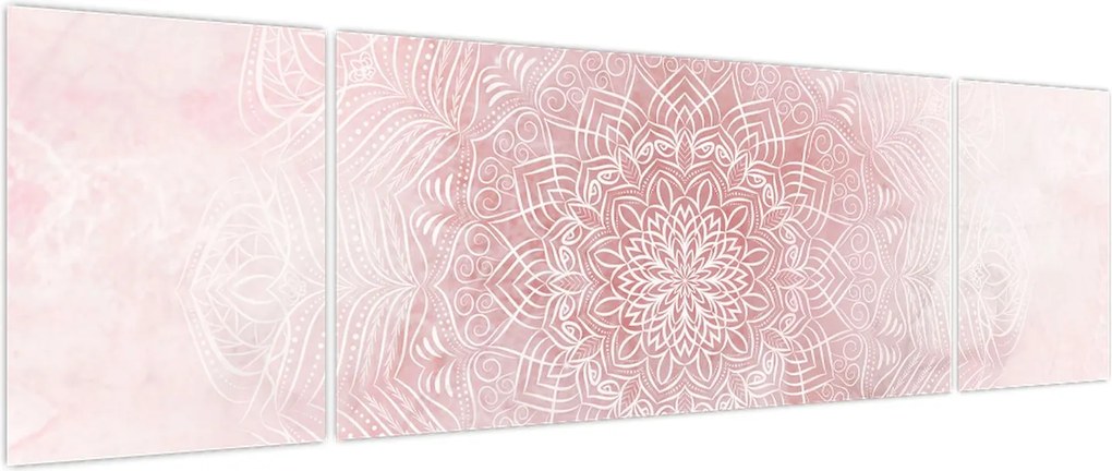 Obraz - Różowa mandala (170x50 cm)