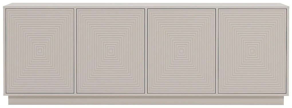 Kredens 4-drzwiowy z MDF – beżowy – MEZULIA