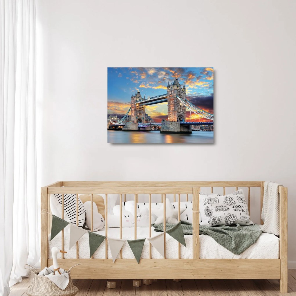 Obraz na szkle - Tower Bridge, Londyn, Anglia (70x50 cm)