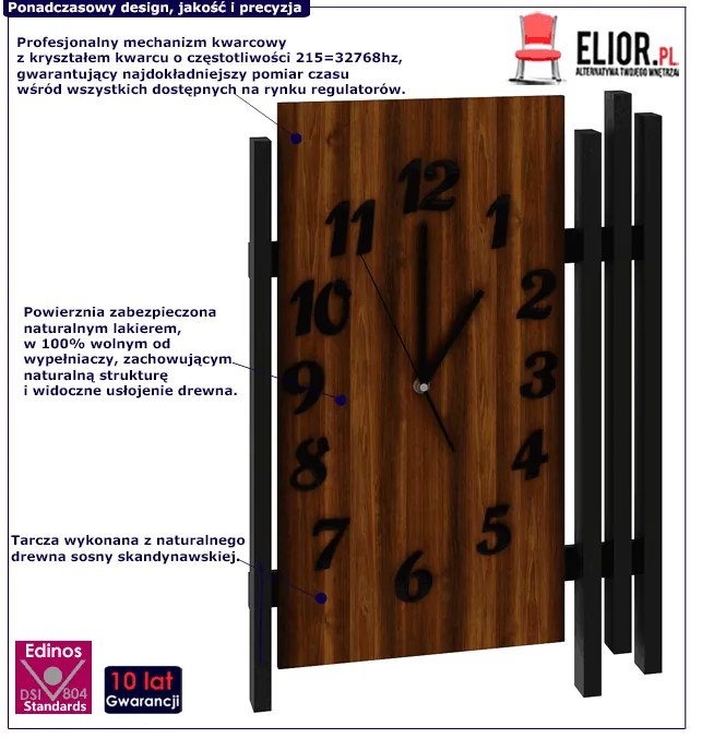 Zegar na ścianę wiszący S8-F21