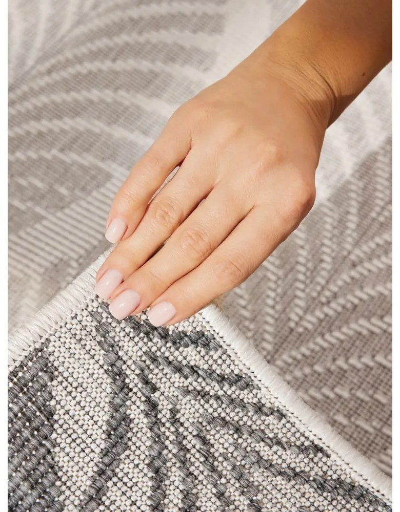 Dywan odpowiedni na zewnątrz w szaro-śmietankowym kolorze 160x230 cm Duet Liora – NORTHRUGS