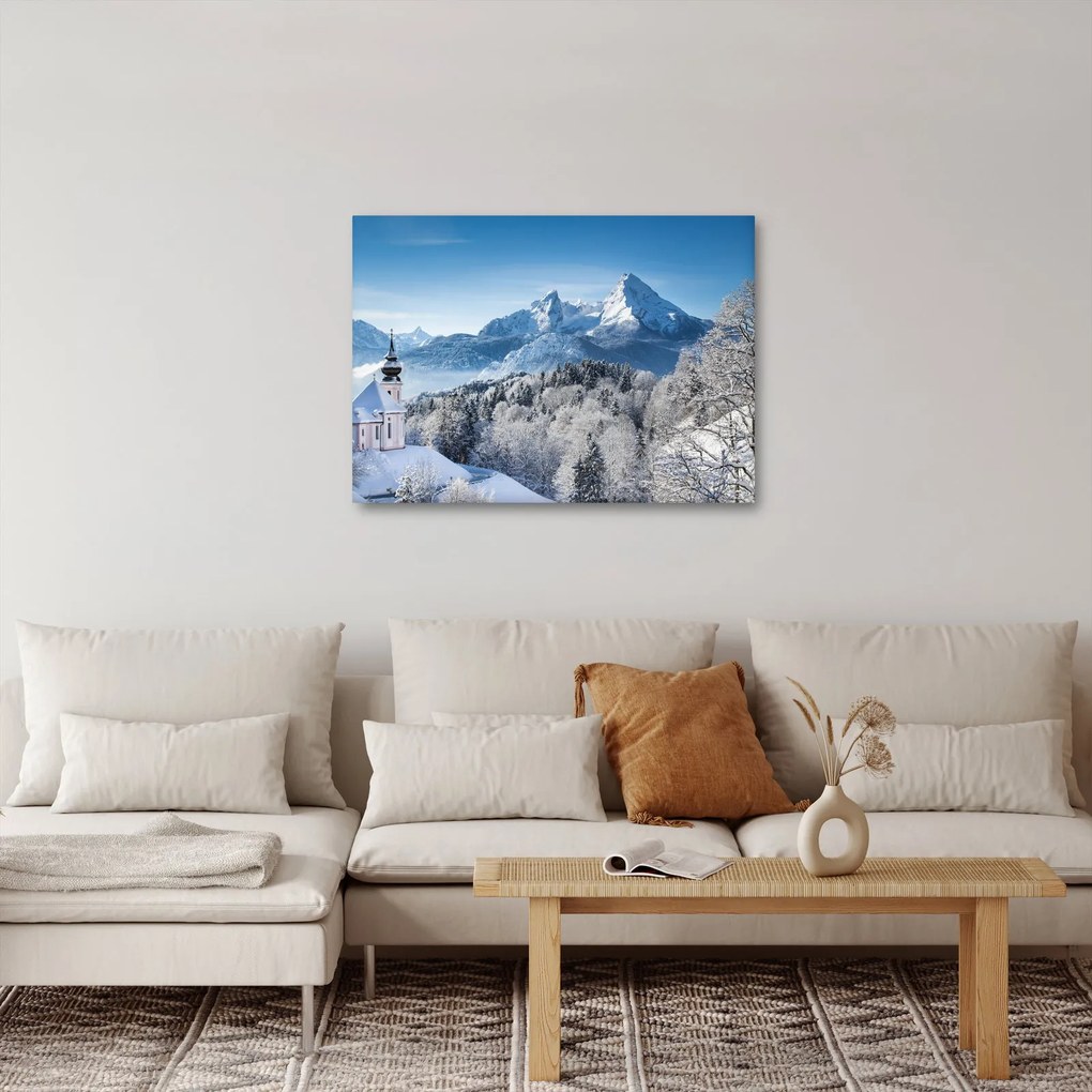 Obraz - Rzut oka na zimowy krajobraz (70x50 cm)