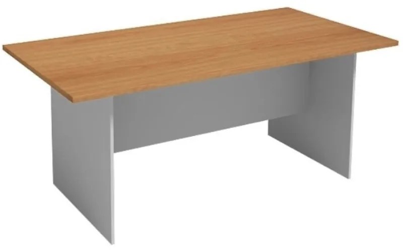 Stół konferencyjny do biura PRIMO GRAY, 180x90 cm, szary/buk