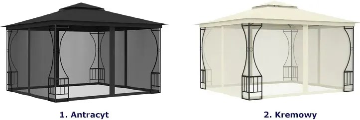 Kremowa altana do ogrodu T8-R33