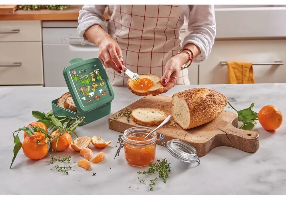 Zielony pojemnik śniadaniowy dla dzieci Dinosaur – Snips