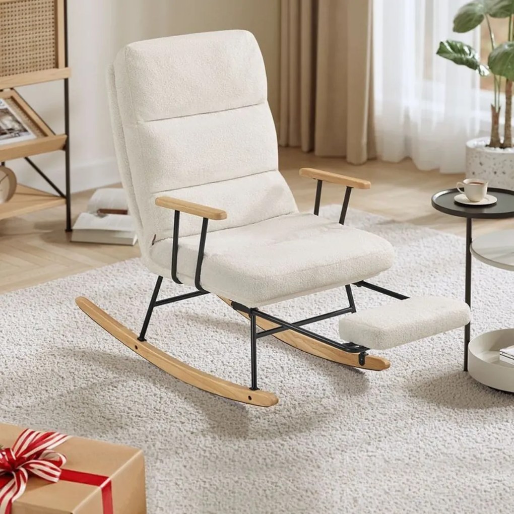 SongmicsHome Fotel bujany ROCKY, 97x67x100cm, kremowy