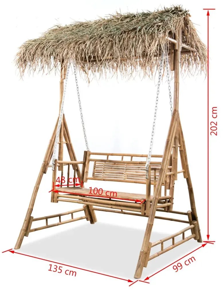 Bambusowa huśtawka ogrodowa D5-T56