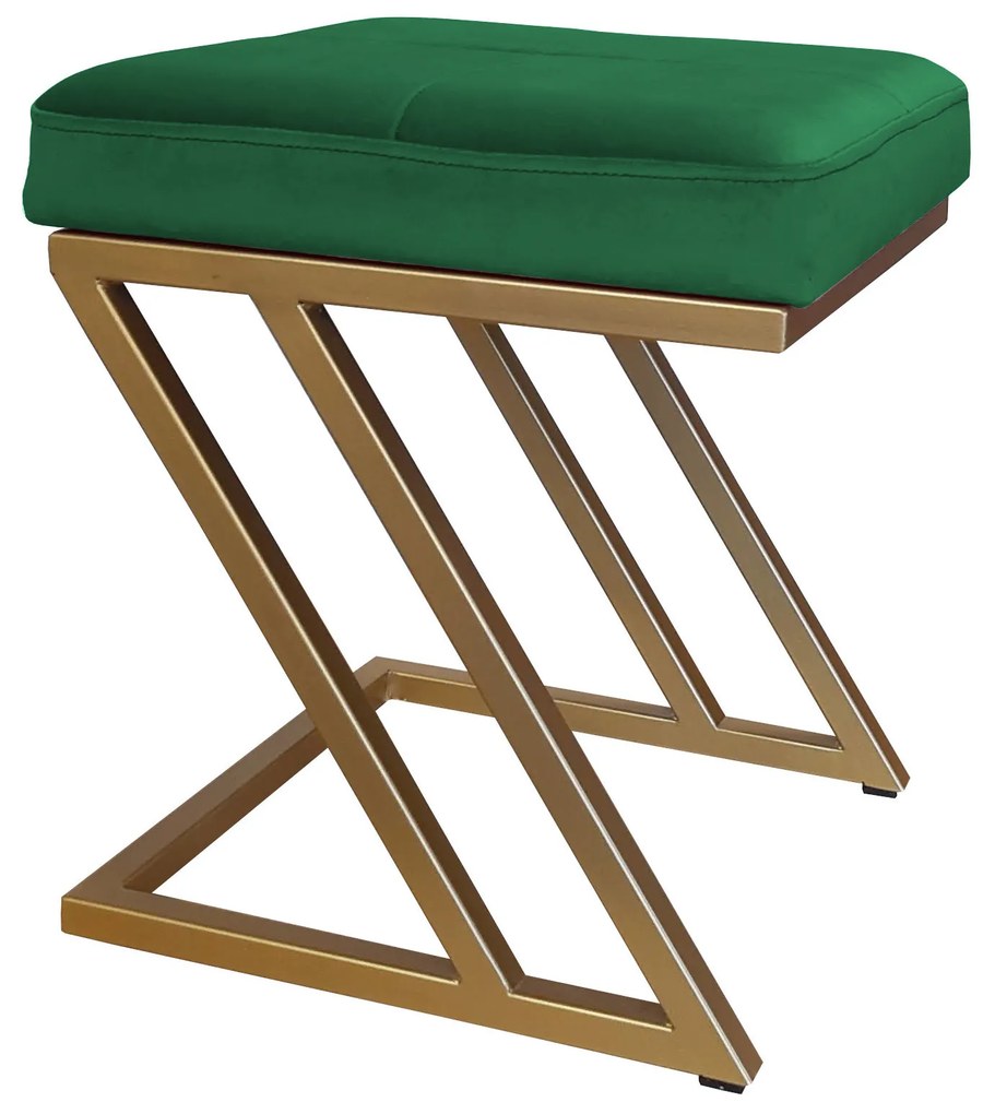 Pufa ZETA LOFT taboret podnóżek podstawa złota MG25