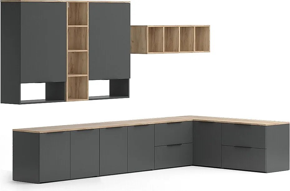 Szafka ścienna antracyt 80x40x50 wido