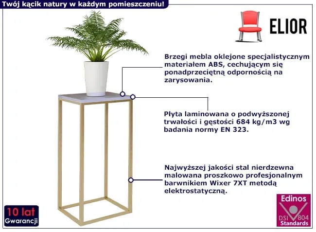 Kwietnik ze złotym stelażem T3-T46