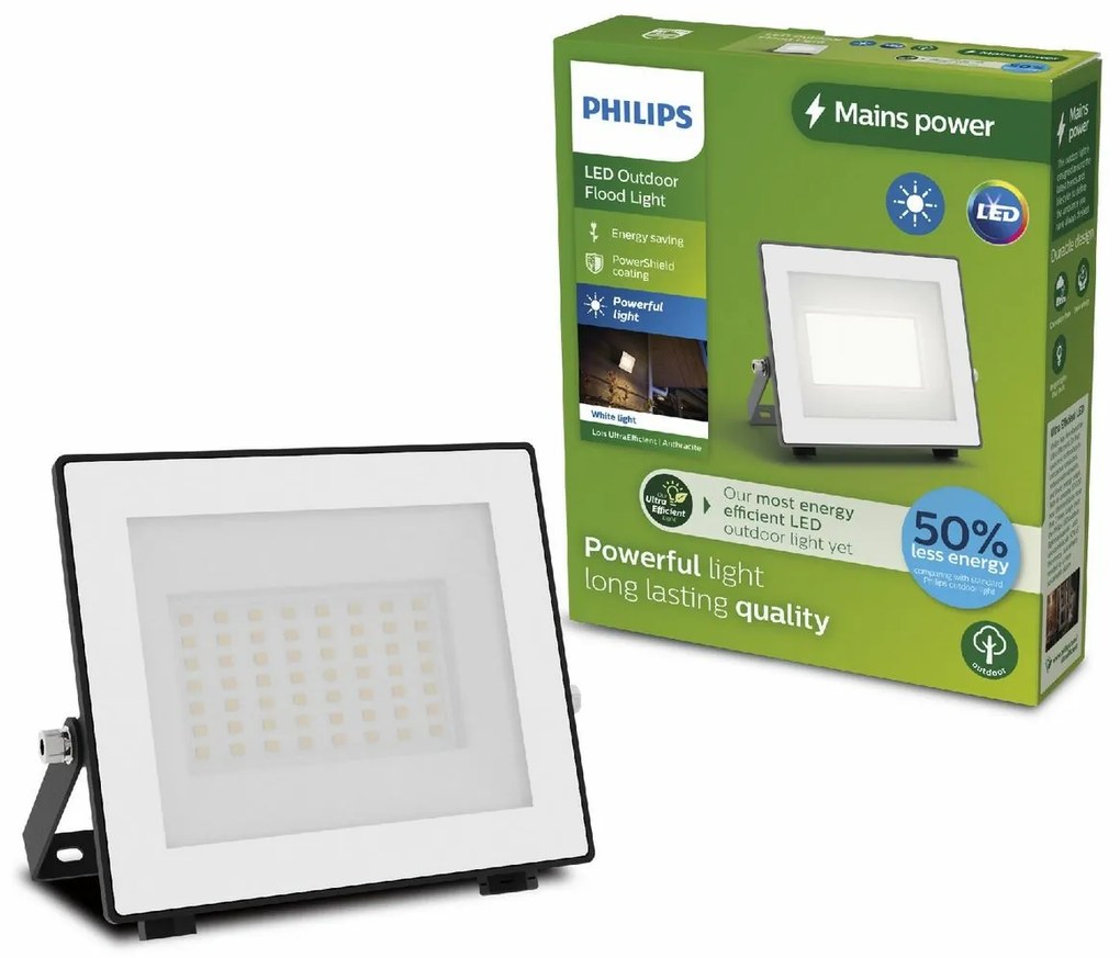 Philips Lois UltraEfficient Outdoor LED FloodLight, 14 W, 2600 lm, 3000 K, IP65