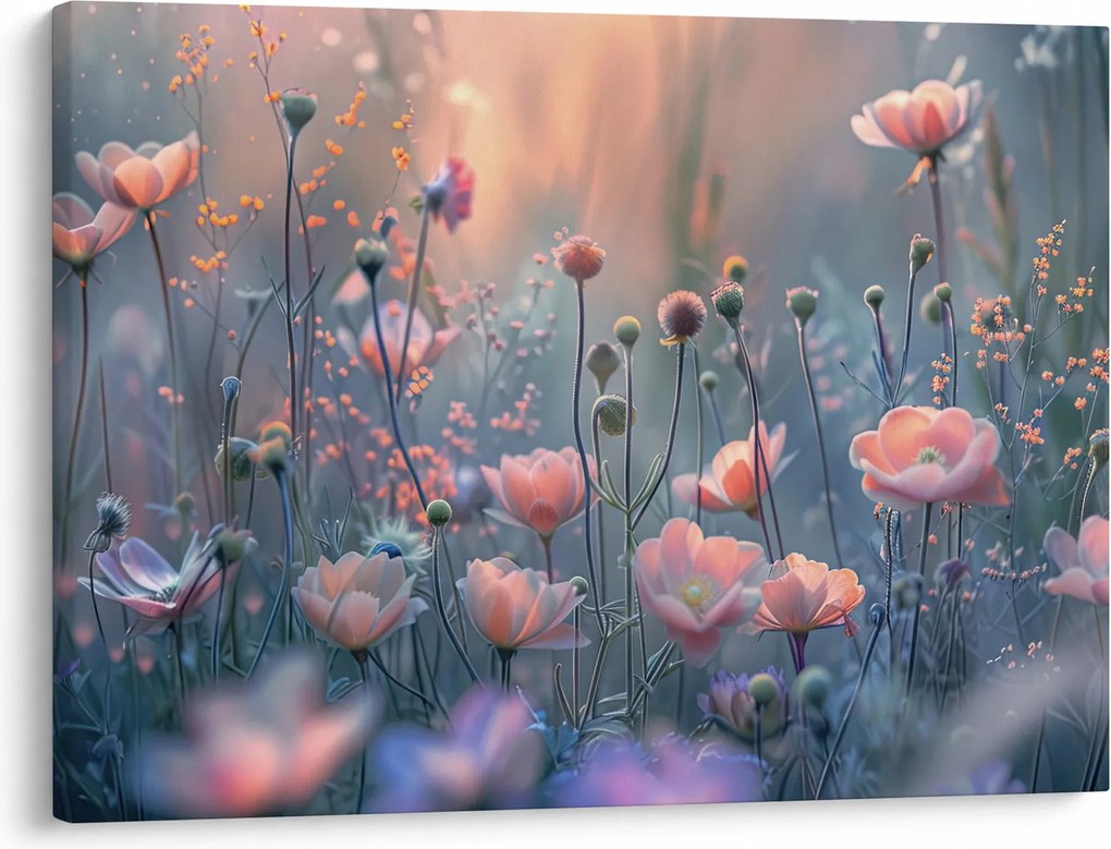 Obraz - Kwiaty w pastelowych kolorach (70x50 cm)