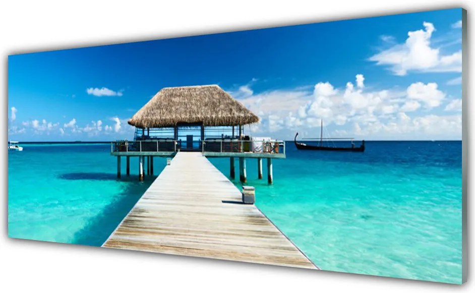 Panel Szklany do Kuchni Monumentalny Most Nad Cieśniną