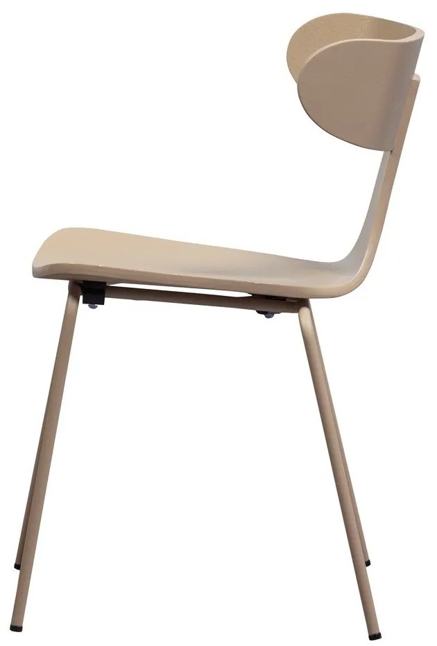 Krzesło sztaplowane w dekorze jesionu w naturalnym kolorze Form – WOOOD