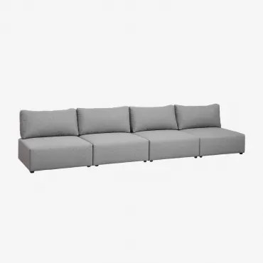 4-częściowa Modułowa Sofa Kata Tkaniny Szary - Sklum