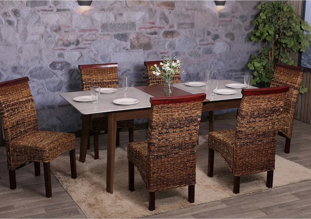 Krzesło do jadalni Manfredonia (zestaw 6 sztuk),  jasny, bez poduszki