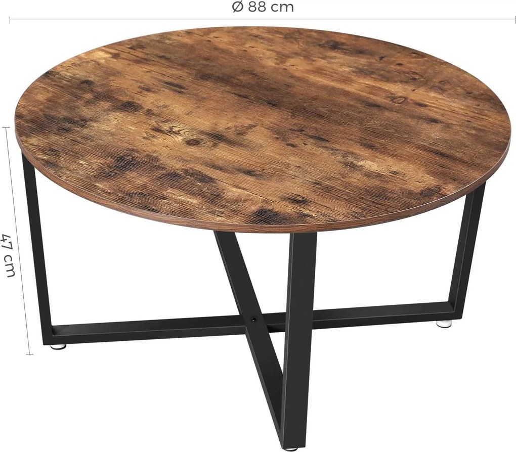 PROMOCJA Brązowy stolik konferencyjny TAYLOR 88x88 cm II klasa jakości