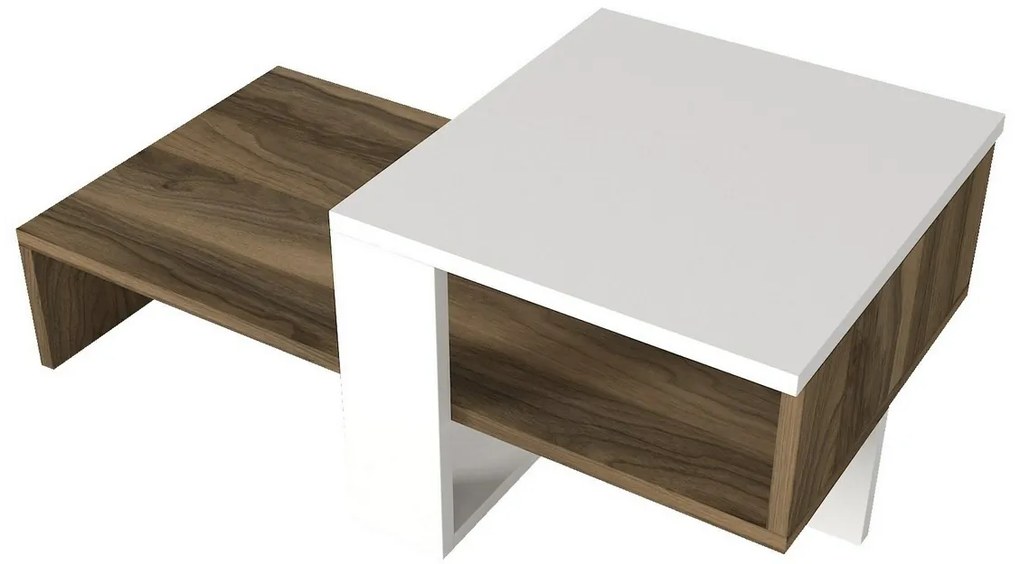 Stolik konferencyjny Chain White and Walnut