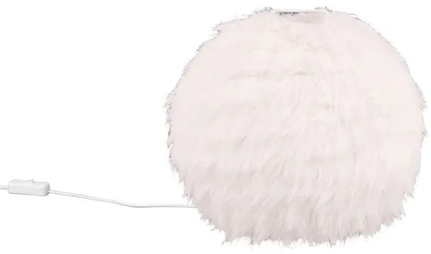 Kremowa lampa stołowa (wys. 24 cm) Furry – Trio
