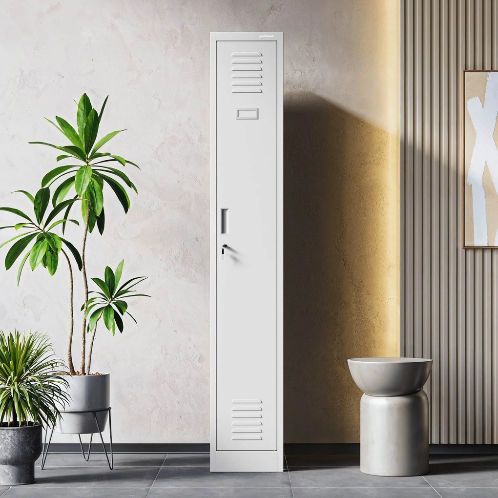 Szafka pracownicza metalowa szara: KACPER II 1 Plus