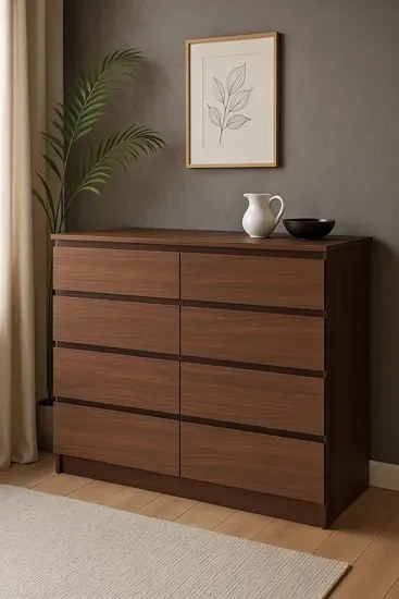 Komoda do salonu szara + biała T3-M58