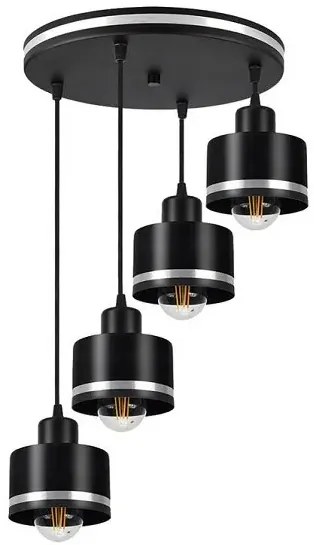 Lampa wisząca cztery klosze z regulacją wysokości - V130-Torini