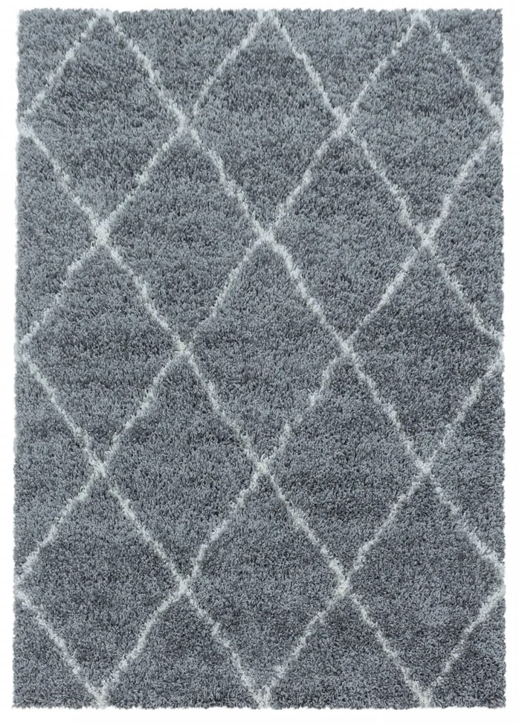 Dywan shaggy Alvor Romby szary 60 cm x 110 cm